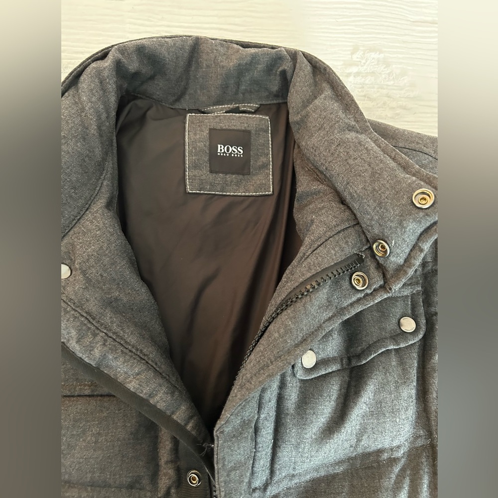 BOSS Hugo boss grey down jacket medium